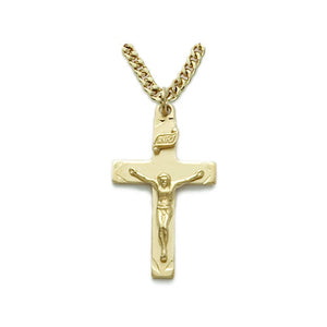 Satin Gold Crucifix