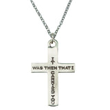 Footprints Cross Necklace