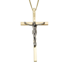 4" Gold Plated Crucifix with Chain