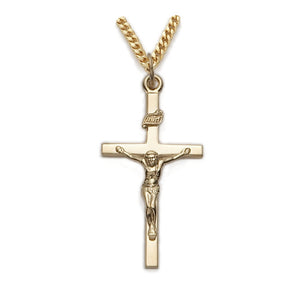 Men's Gold Straight Crucifix