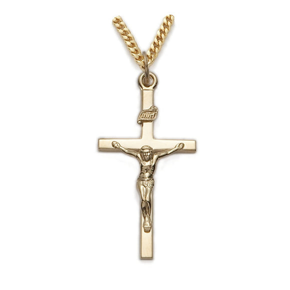 Men's Gold Straight Crucifix