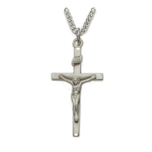 Men's Silver Straight Crucifix