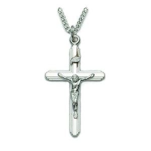 Silver Line Crucifix