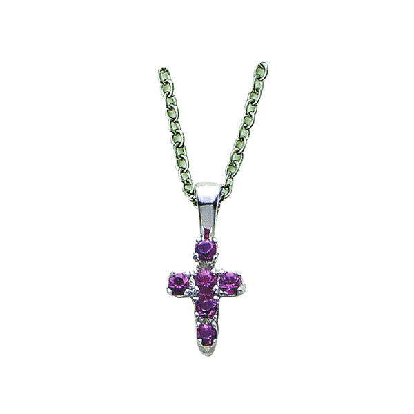 Peora Sterling Silver Amethyst Cross Pendant Necklace - 4.50 Ct, 18" Chain, Gift Box - View #11