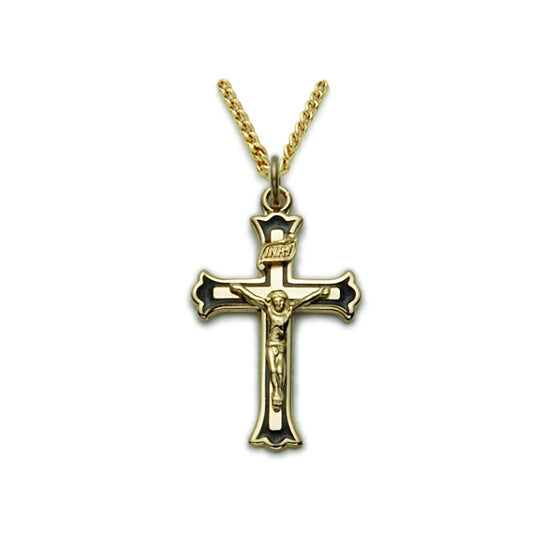 Gold and Black Crucifix