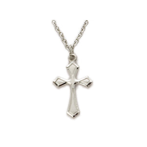 Silver Flared Ends Cross