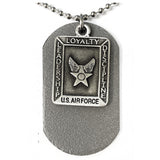 St. Michael Pewter Airforce Dog Tag Necklace