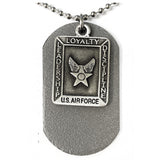 St. Michael Pewter Airforce Dog Tag Necklace