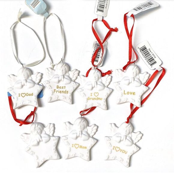 Ceramic Star & Angel Ornaments