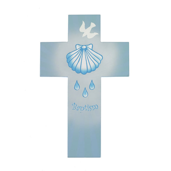 Blue Shell Baptism Cross