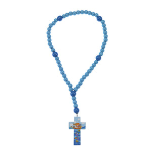 Blue Noah's Ark Baby Rosary