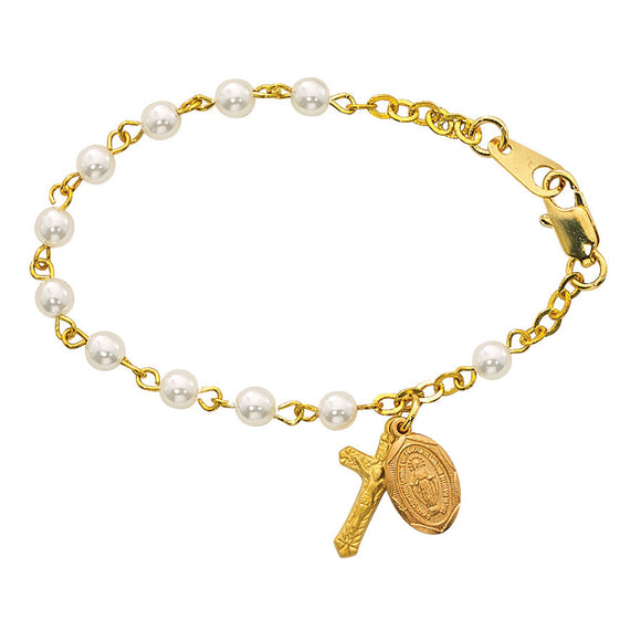 Pearl Gold Baby Bracelet