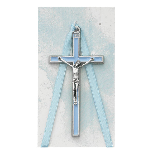 Blue Crib Crucifix