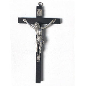 5" Black Wood Crucifix