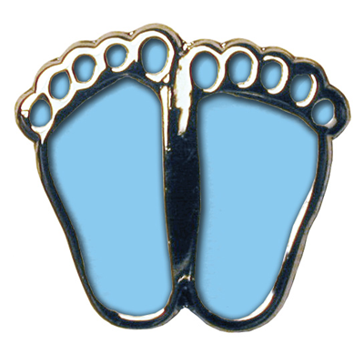 Blue Precious Feet Pin
