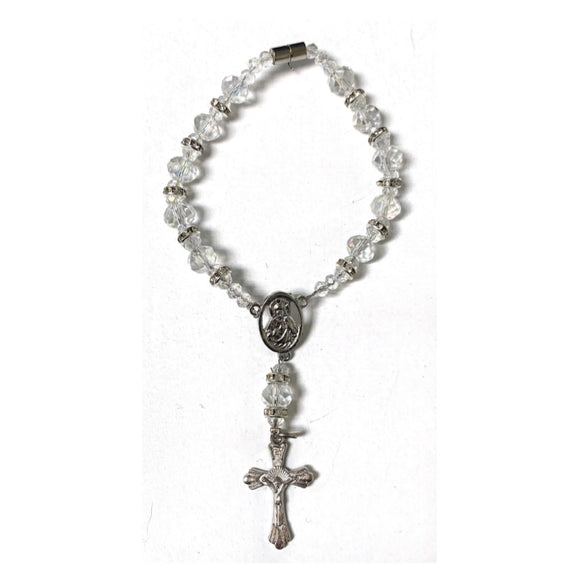 Clear Crystal Auto Rosary