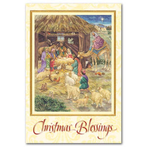 Christmas Blessings Nativity Scene Cards