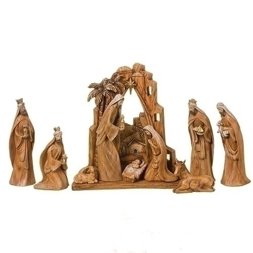 Wood Carved Nativity