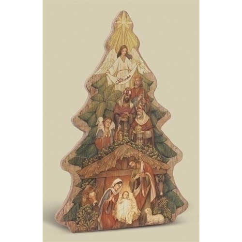Nativity Tree Plaque