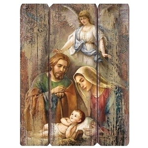 Holy Family with Angel Decorative Panel