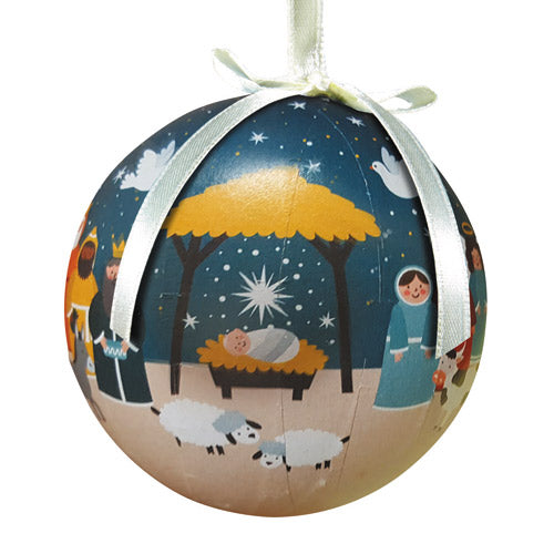 Starlight Nativity Decoupage Ornament