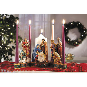 Nativity Advent Candleholder