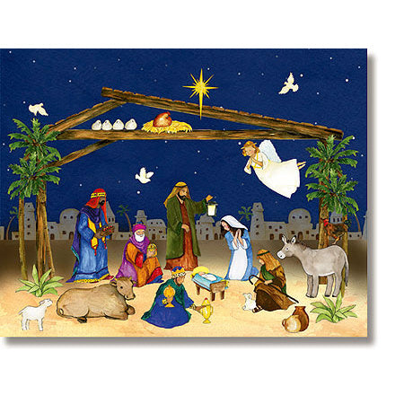 Let Us Adore Him Advent Calendar with Stickers