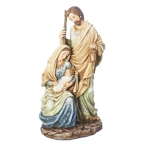 Blue and Ivory Holy Family Statue