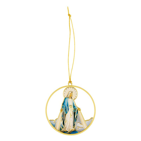 Blessed Mother Brass Ornament