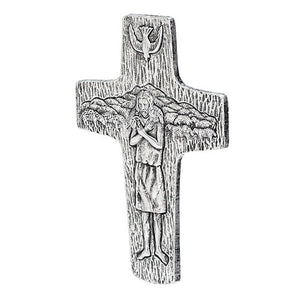7.5" Pectoral Wall Cross Pewter Finish