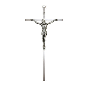 10" James Brennan Silver Chapel Crucifix