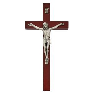 10" Cherry Wood Crucifix