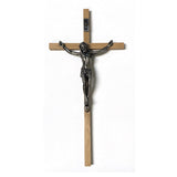 Wood Crucifix with Silver Corpus