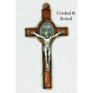3" St. Benedict Wood & Silver Cross