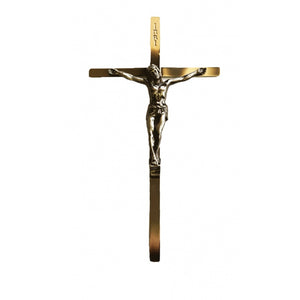 10" Antiqued Gold Crucifix