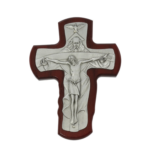 Cherry Wood Trinity Crucifix