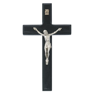 7" Black Wood Crucifix