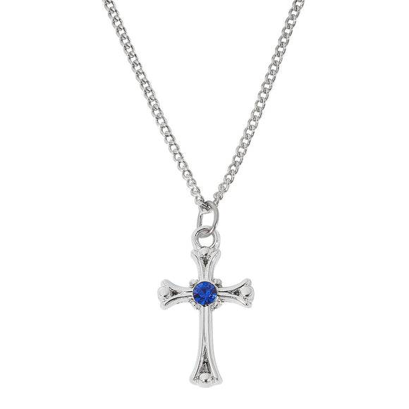 September (Sapphire) Birthstone Cross