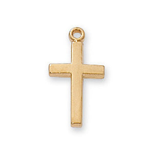 Gold Over Sterling Silver Baby Cross