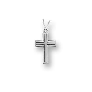 Pewter Flare Line Cross