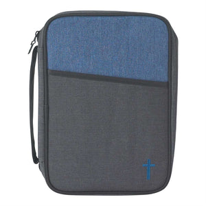Blue and Gray Thinline Bible Case
