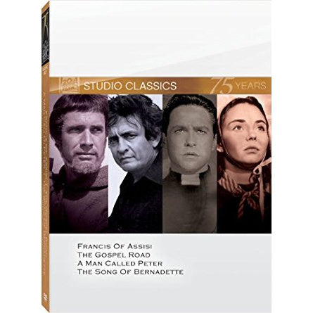 4 Disc Set Francis of Assisi, The Gospel Road, A Man Called Peter, The Song of Bernadette