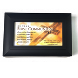 Black First Communion Music Box