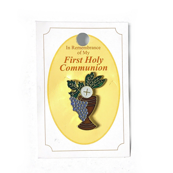 Gold First Communion Chalice Pin