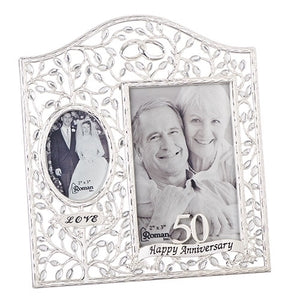 Then and Now 50th Wedding Anniversary Frame