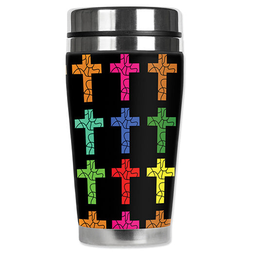Colored Crosses Travel Mug