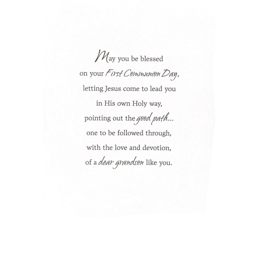 Grandson First Communion Greeting Card