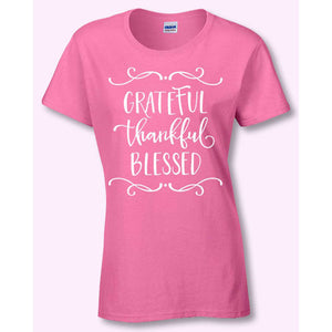 Grateful, Thankful, Blessed Tie-Dyed T-Shirt