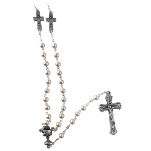 First Communion Imitation Pearl Rosary