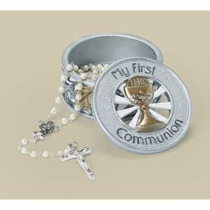 Silver & Gold Communion Keepsake Box